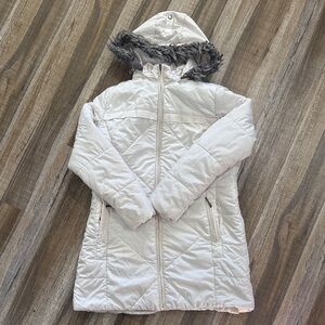 Weatherproof Women's White Quilted Puffer Coat
